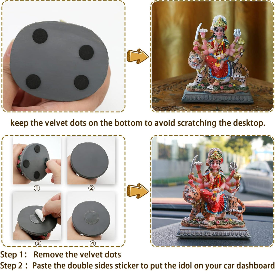 Kleine Maa Durga MATA Statue – 10,4 cm H Durga Skulptur Indien Gott Hindu-Göttin Murti Hindu Pooja A