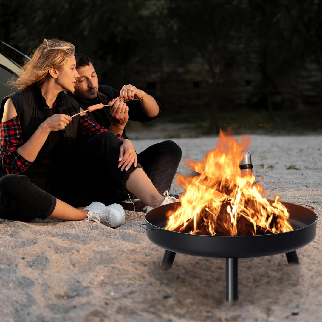 Vigevee feuerschale Ø82.5cm, feuerschalen für den Garten, feuerstelle Outdoor, für Camping, gartenfe