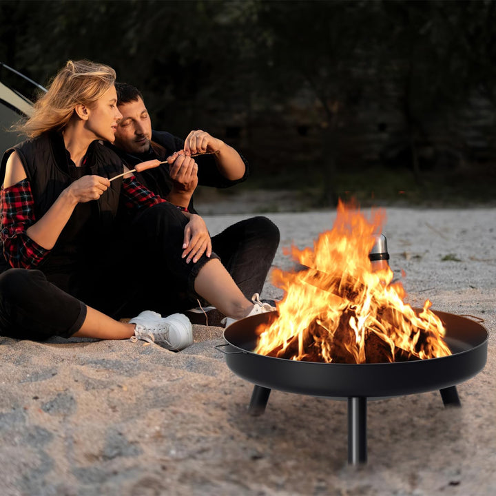 Vigevee feuerschale Ø82.5cm, feuerschalen für den Garten, feuerstelle Outdoor, für Camping, gartenfe