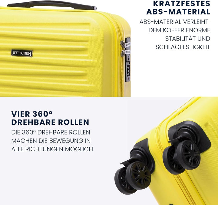 WITTCHEN Skyspeed Line Kabinenkoffer Kleines Kabinengepäck ABS Hartschalenkoffer Reisekoffer Rollkof