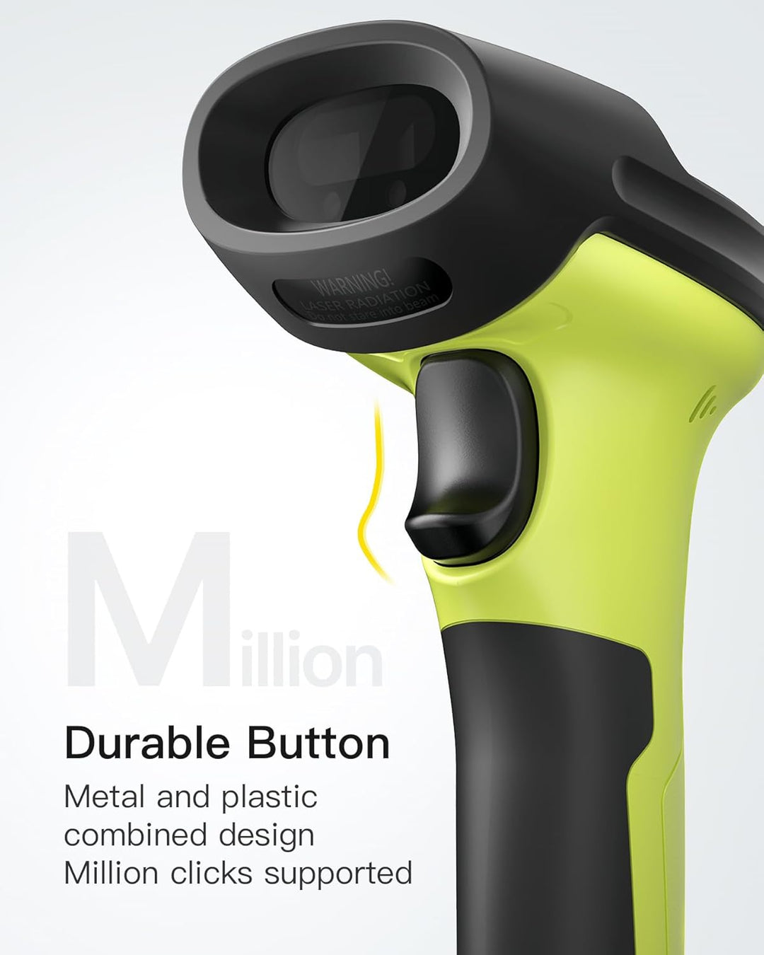 Inateck Barcode Scanner Wireless 2.4 GHz, 35 m Reichweite, automatisches schnelles und präzises Scan