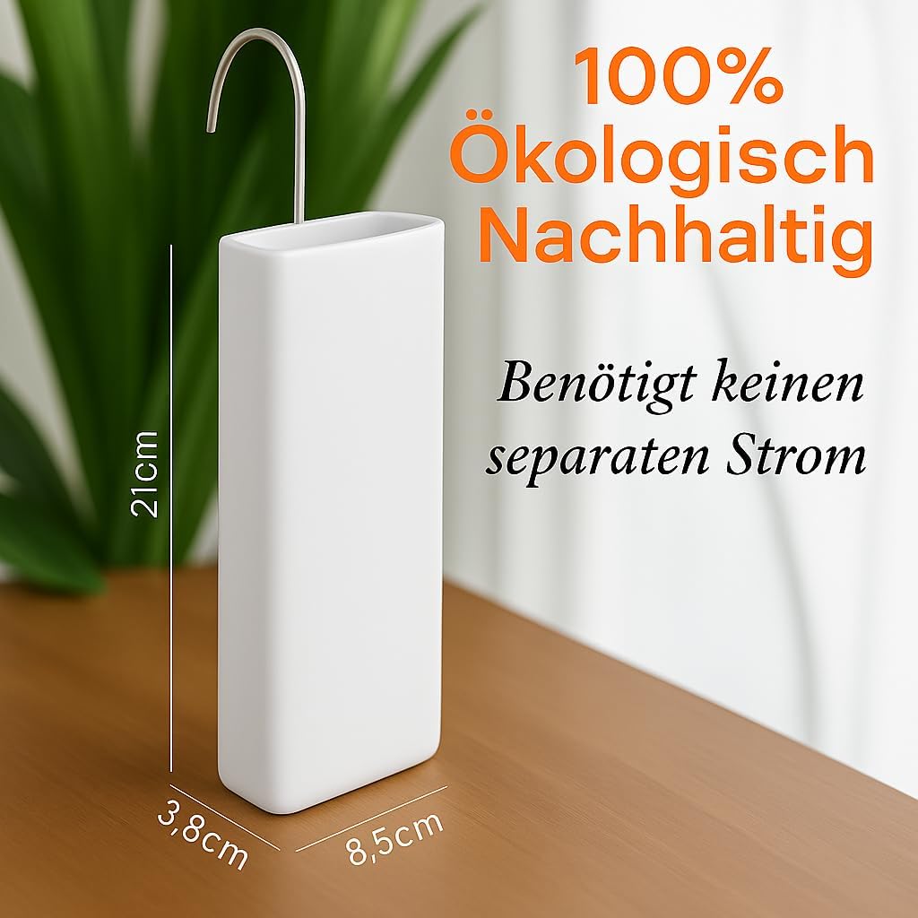 Luftbefeuchter für Heizung Set inkl. Haken - Keramik 380ml Wasserverdunster - weiss beige - Wasserve