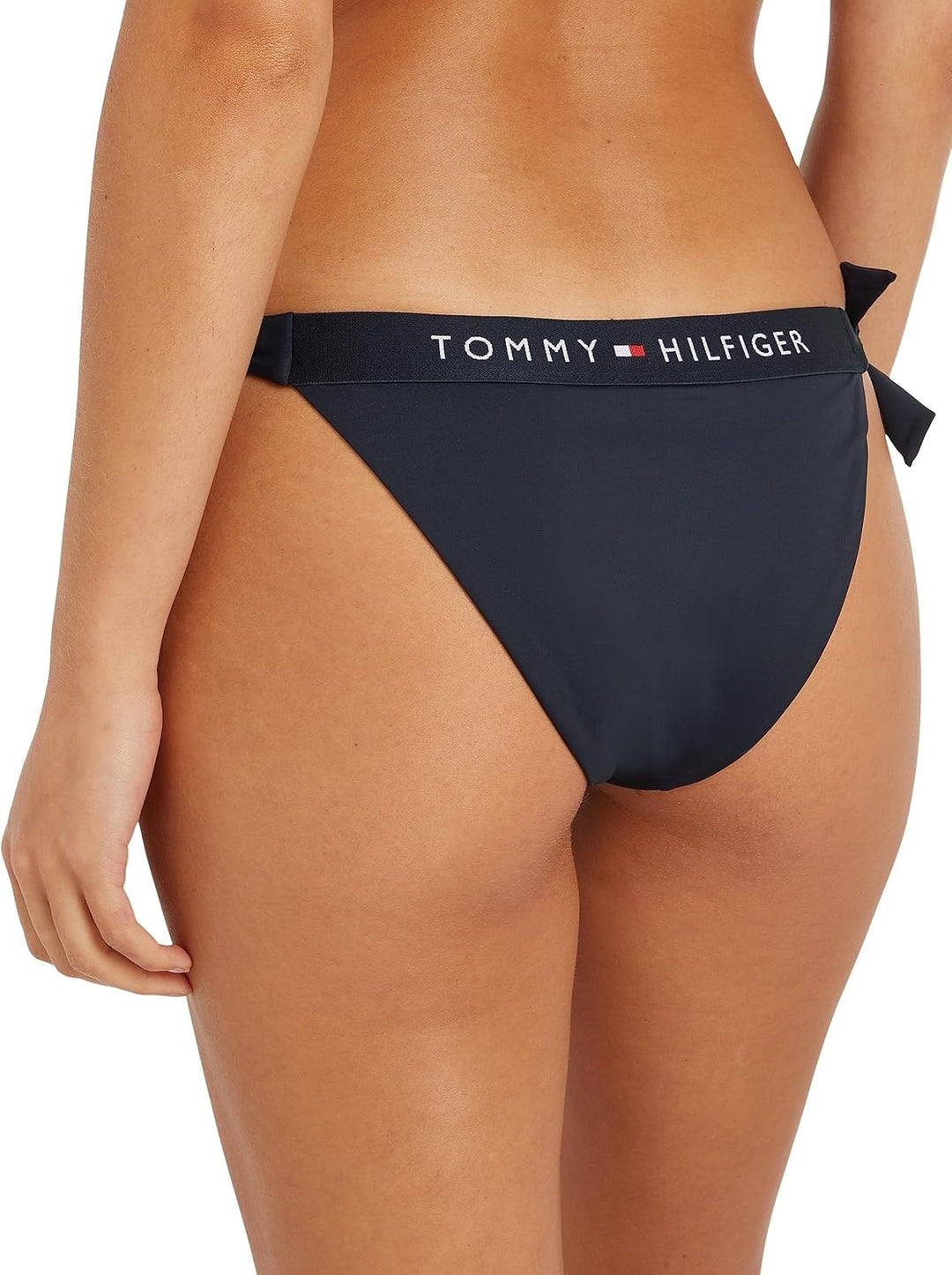 Tommy Hilfiger Damen Bikinihose Seitliche Schnürung Side Tie Cheeky Bikini Sport L Blau (Desert Sky)