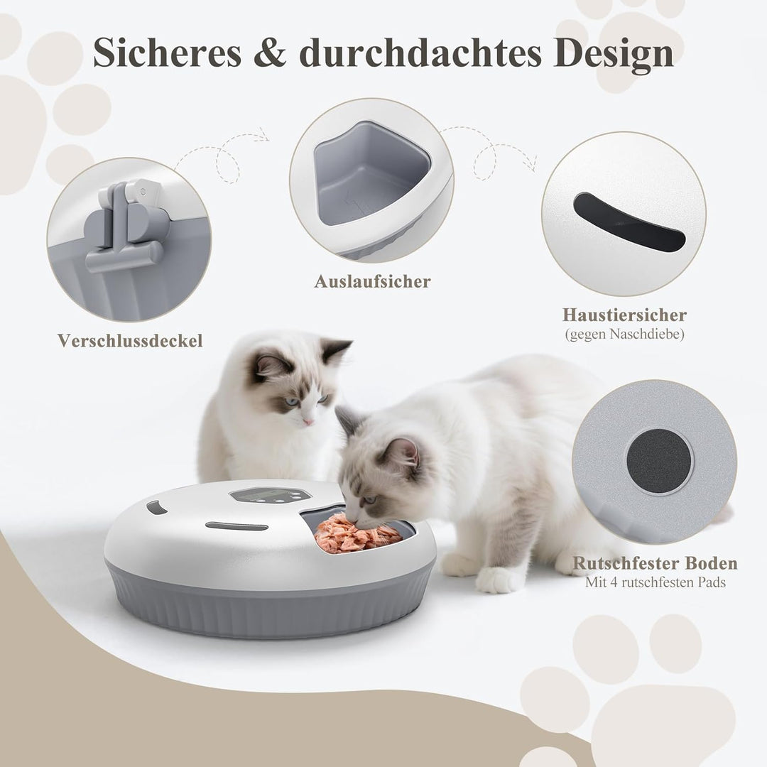 Zyncove Futterautomat Katze Nassfutter mit Kühlung: Nassfutterautomat für Katzen, Batteriebetriebene