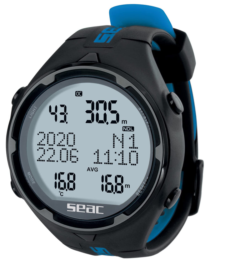 SEAC Action, Dive Computer with Scuba and Freediving Mode, Dive Logbook, Dive Planner, Safety Alarms