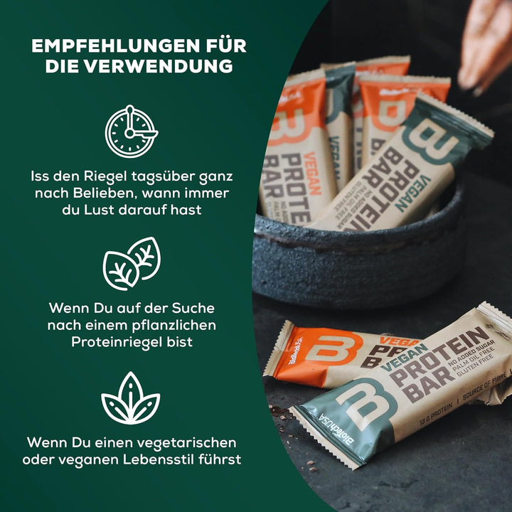 BioTechUSA Vegan Protein Bar, laktose- und glutenfreier Proteinriegel aus Proteinquellen pflanzliche