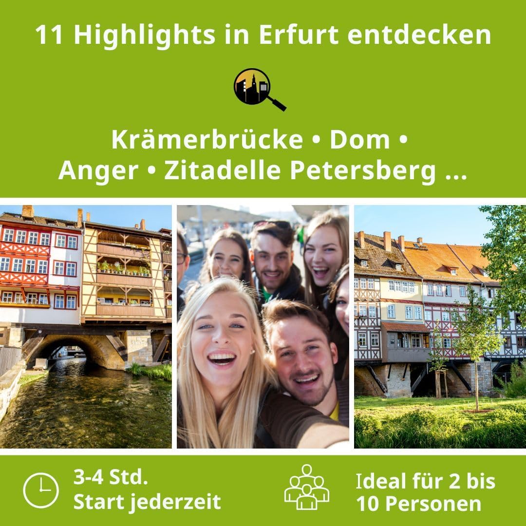 Schnitzeljagd Erfurt: Stadtspiel Erfurt als Schnitzeljagd für Familien, Klassenfahrten oder Teameven