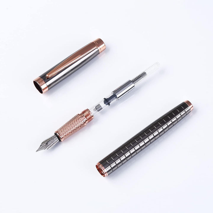 Facile Scriptum | Hochwertiger Premium Füllfederhalter aus Metall mit edlem Etui aus Kunstleder | Mo