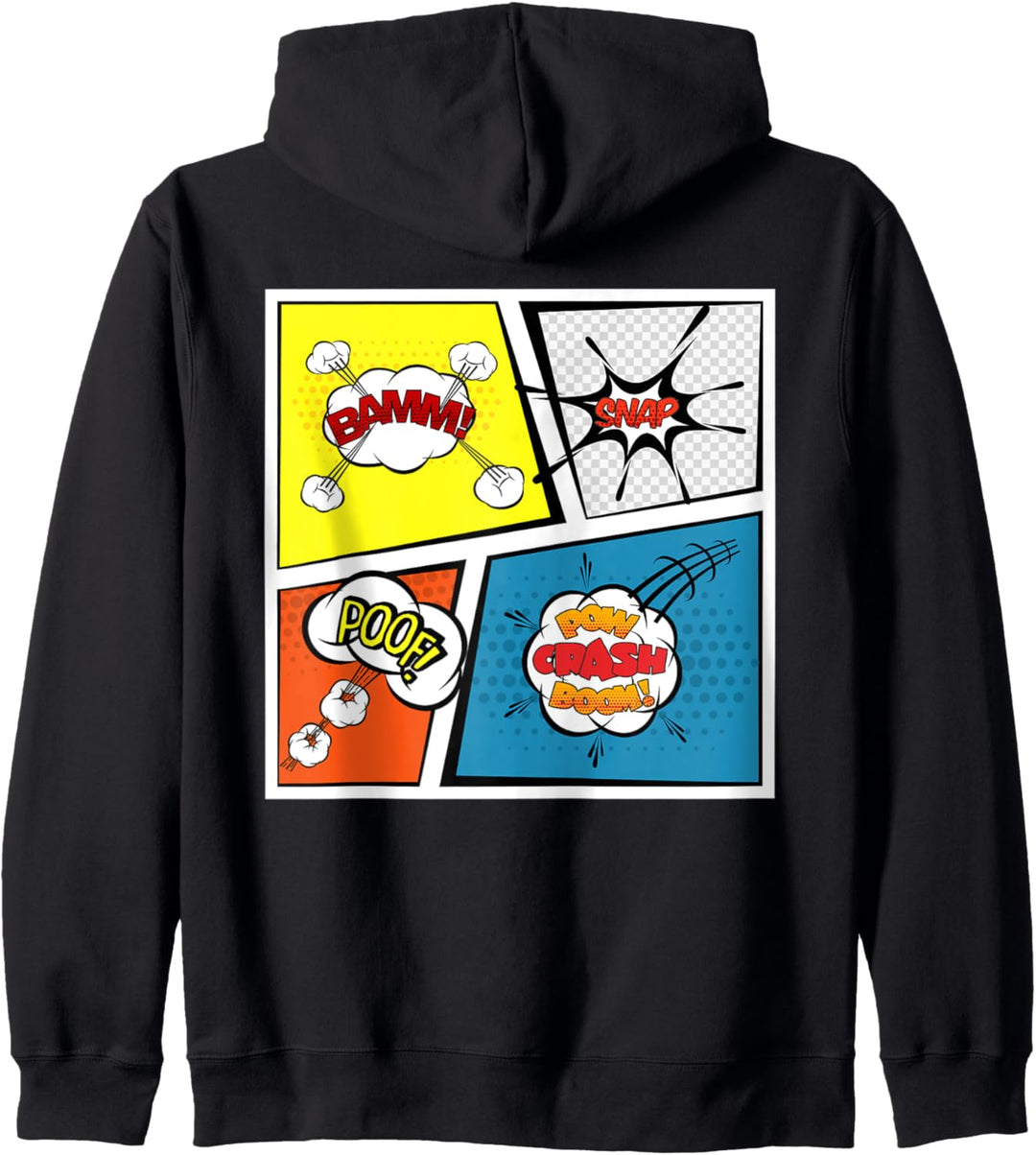 "Bamm Snap Poof Pow Crash Boom" Comic-Sprechblasen Kapuzenjacke