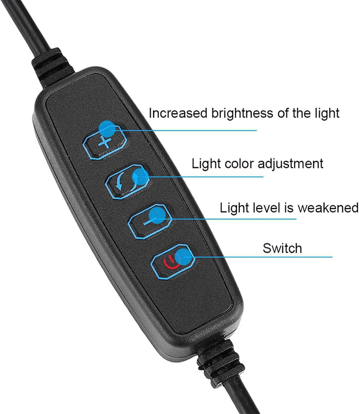 6 Zoll Rundes LED-Ringlicht, USB-Schnittstelle Dreifarbige Temperatur, 10 Stufen Einstellbare Dimmba