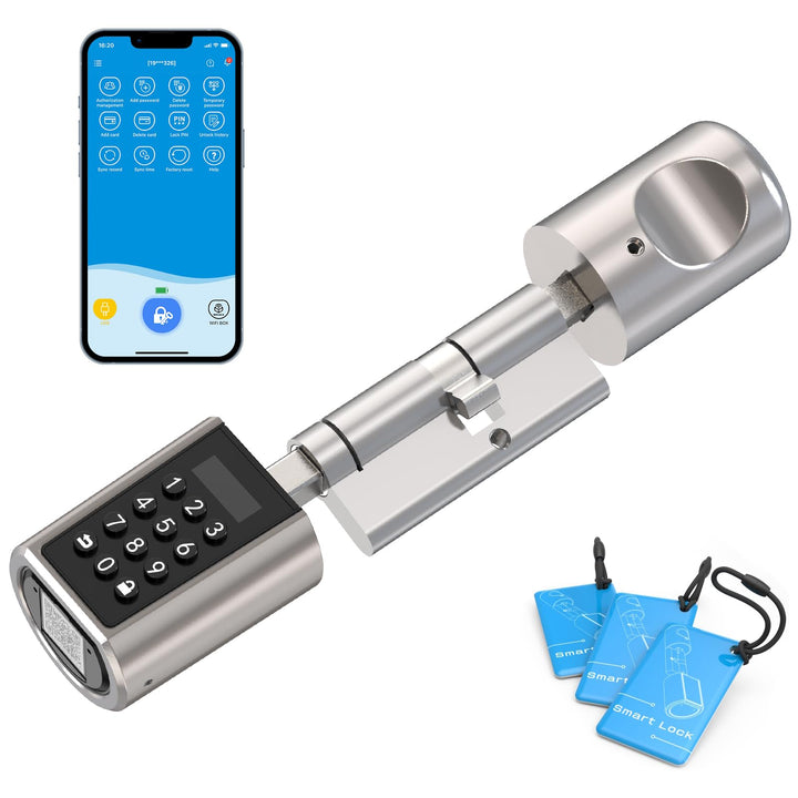 WELOCK PCB01 Elektronischer Tür-Schliesszylnder Schloss Passwort und Bluetooth mit 3 RFID-Karte IP44