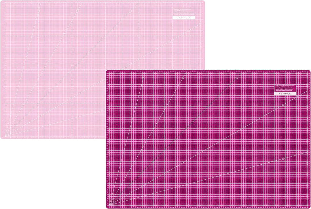 SEMPLIX Schneidematte A1 in Grün, Rosa, Grau, Türkis, Lila. Ideal fürs Basteln, Nähen und Patchworke