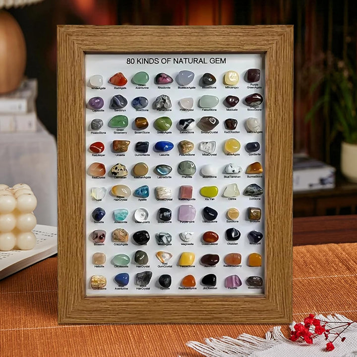 Edelsteine Set, 80 Mineralien Edelsteinen, Natürliche Kristalle Edelstein Sammeln, Edelsteinsammlung