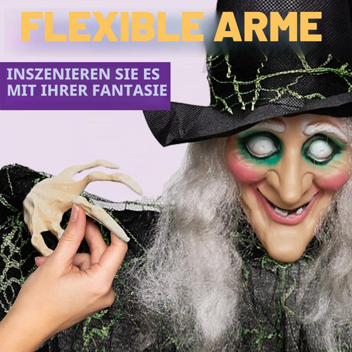 JOYIN 3 Stück Halloween hängende Hexen mit biegsamen Armen, 89,7 cm, Halloween hängende Dekorationen