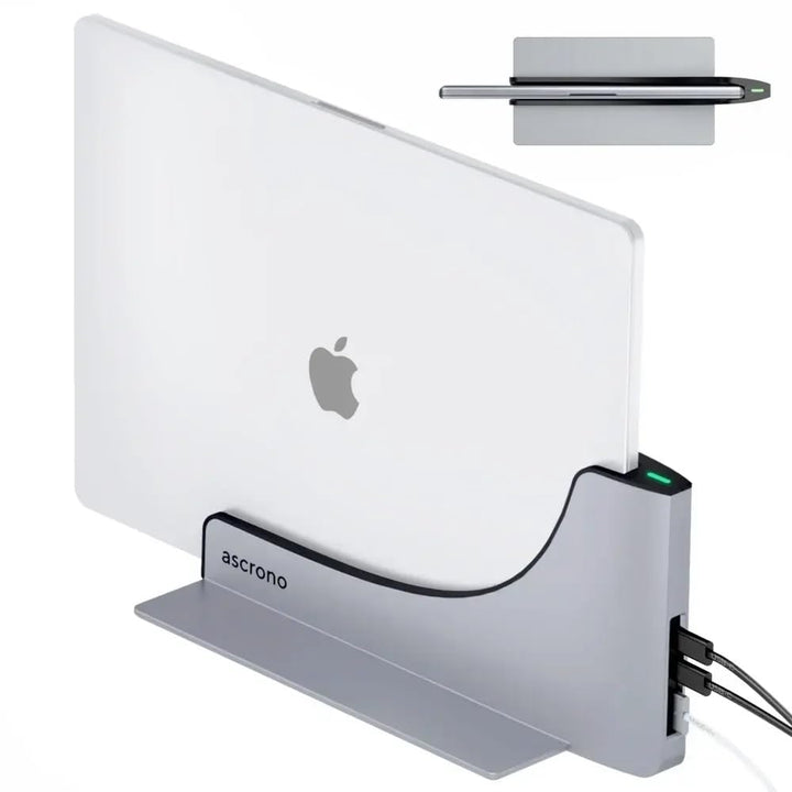 Ascrono Vertikale Docking-Station perfekt für MacBook Air 15 (M2 2023) - 2 Thunderbolt-4 USB-C-Ansch