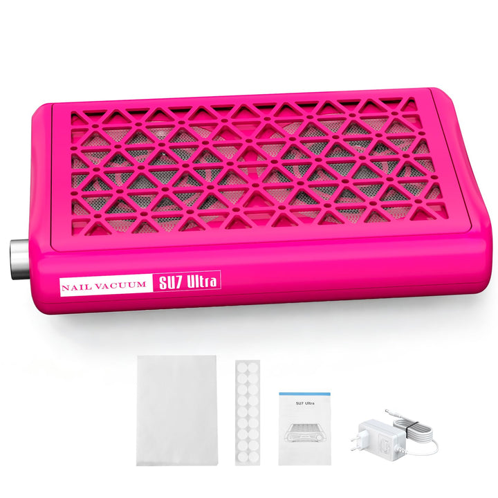 Nagelstaubabsauger Kabelgebunden, Dual-Turbo Ventilator mit 1600 Pa Saugleistung, 30 Filterpapieren,