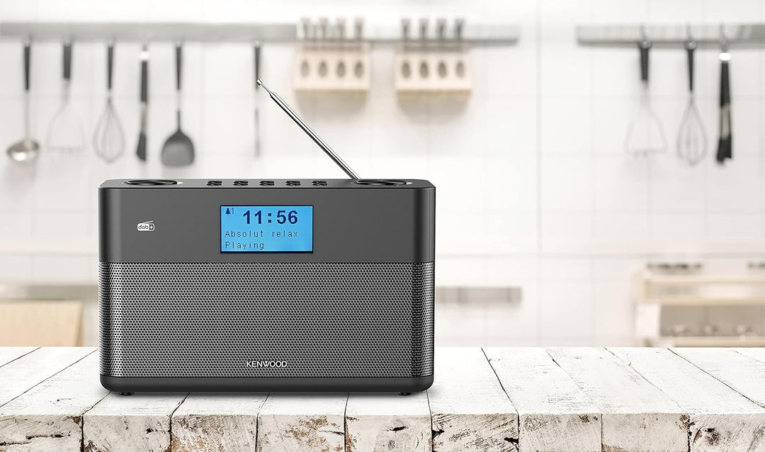 Kenwood CR-ST50DAB-B Stereo-Kompaktradio (DAB+, UKW, Bluetooth, Line-In, Kopfhöreranschluss, Weckfun
