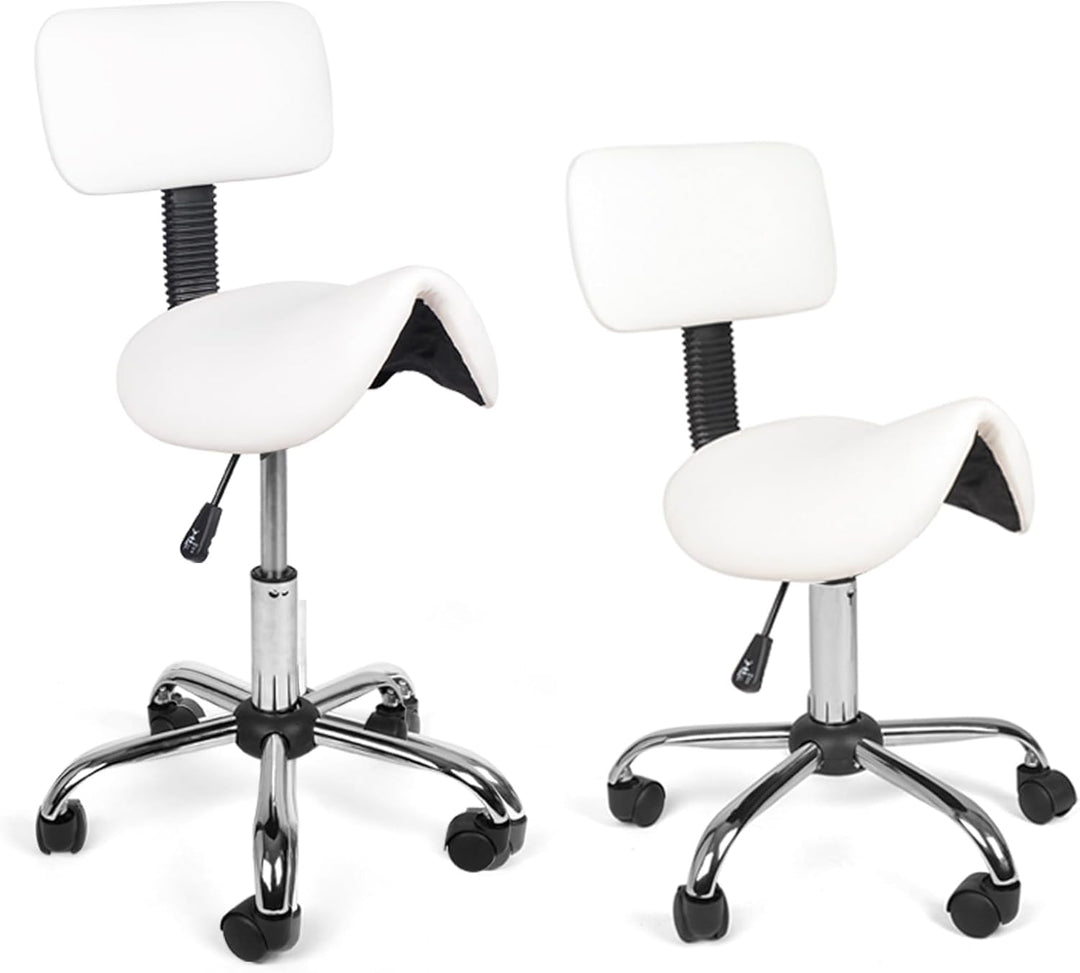 Mingone Sattelhocker Ergonomisch 2 Stück Arbeitshocker Höhenverstellbar 360° Drehbar Sattelstuhl Bür