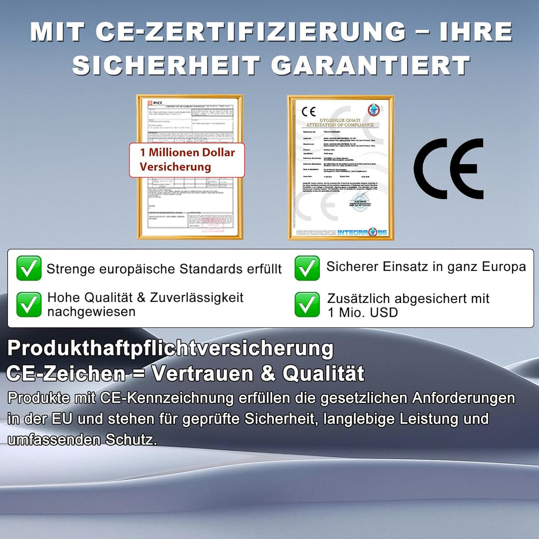 HEATIT JHSF 12m Selbstregulierendes Eisfrei Heizkabe mit Thermostat Zum Schutz von Wasserleitungen u