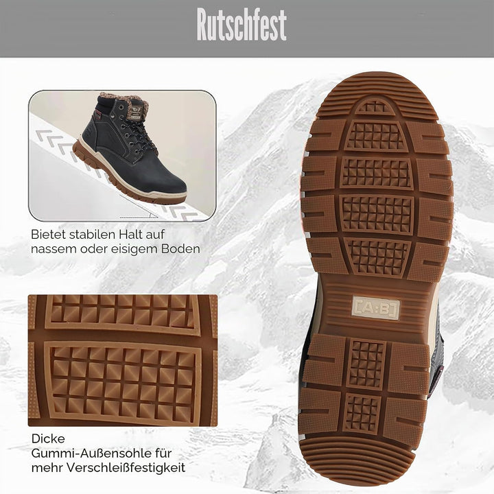 ARRIGO BELLO Winterstiefel Herren Winterschuhe Gefüttert Rutschfeste Warm Stiefel Gemütlich Trekking