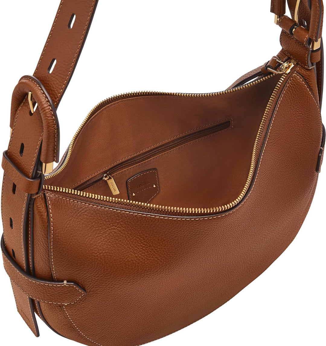 Fossil Damen Harwell Hobo, 30.5 L x 8.9 W x 20.3 cm H Brown, Brown