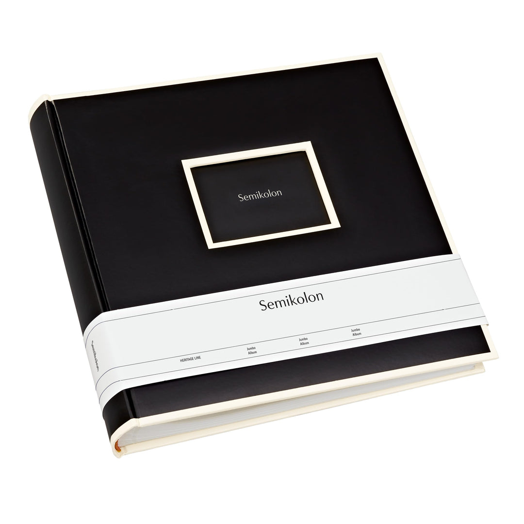 Semikolon 351099 Jumbo Album – 30x30 cm, 100 Seiten cremefarben, für 10x15 Fotos, mit Pergaminpapier