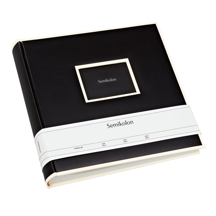 Semikolon 351099 Jumbo Album – 30x30 cm, 100 Seiten cremefarben, für 10x15 Fotos, mit Pergaminpapier