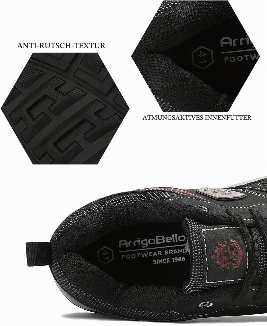 ARRIGO BELLO Sneaker Herren Freizeitschuh Schuhe Berufsschuhe Sportschuhe Outdoor Leichtgewicht Walk