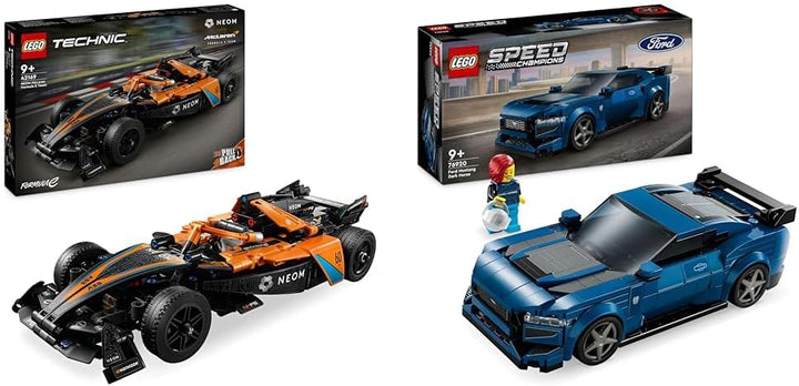 LEGO Technic NEOM McLaren Formula E Race Car, Rennwagen Spielzeug & Speed Champions Ford Mustang Dar