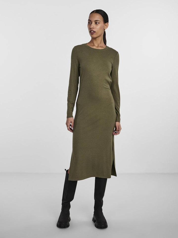 PIECES Female Midikleid PCKYLIE S Deep Lichen Green, S Deep Lichen Green