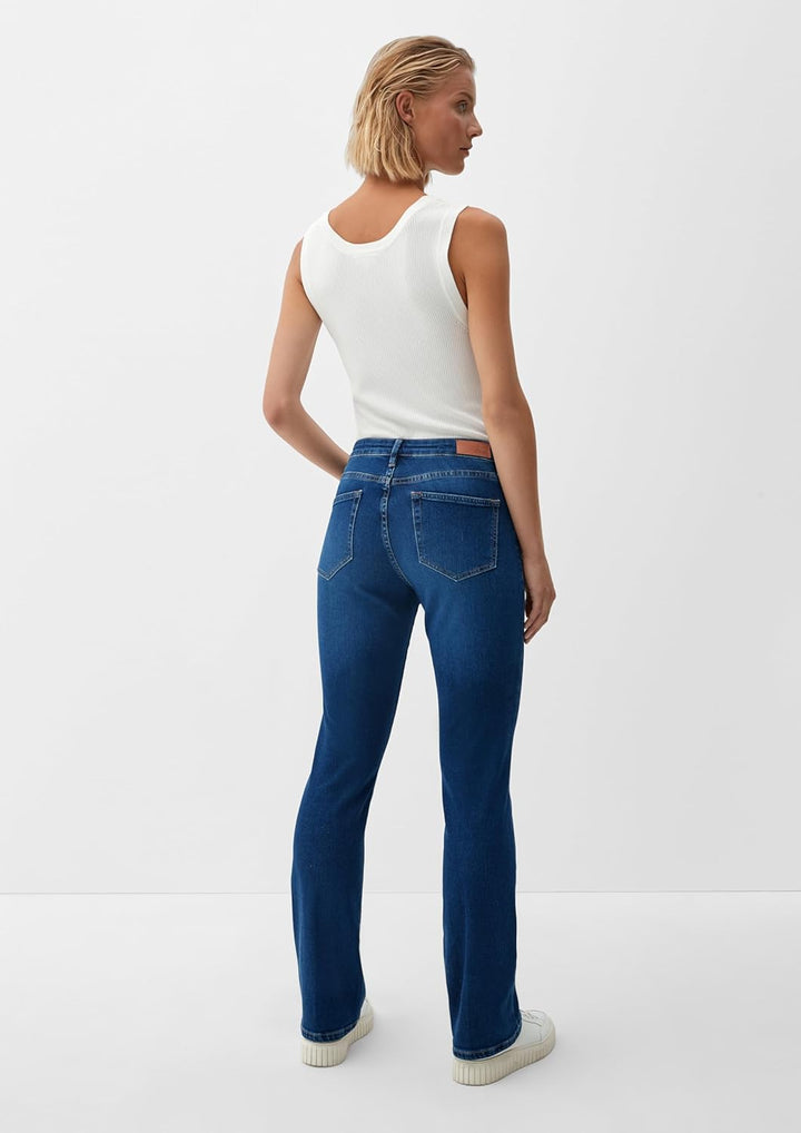 s.Oliver Stoffhose aus Interlock-Jersey mit Extra High Rise 34W / 32L Dark Blue, 34W / 32L Dark Blue