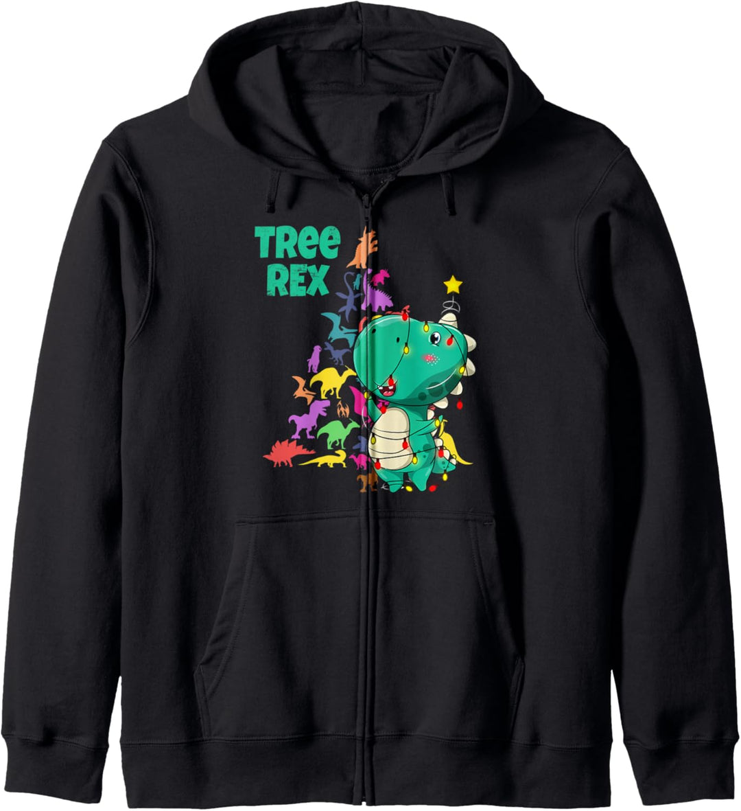 Kinder Weihnachtspyjama Dinosaurier Baum Rex Paläontologen Kapuzenjacke