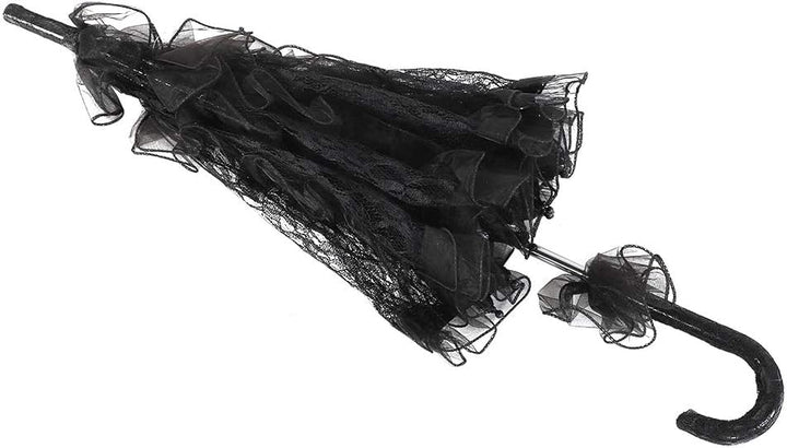 Verrückter Bridal Lace Cotton Umbrella, Blume Bestickt Regenschirm für Hochzeitsfeiern Tanzen Fotogr