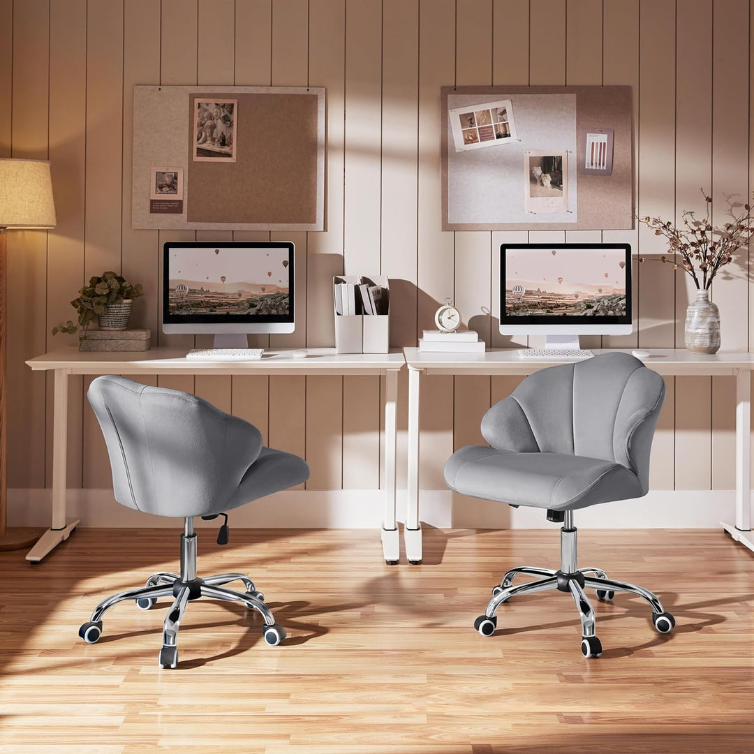 Yaheetech Bürostuhl Ergonomisch Schreibtischstuhl höhenverstellbar Drehstuhl, Bürosessel in Muschelf