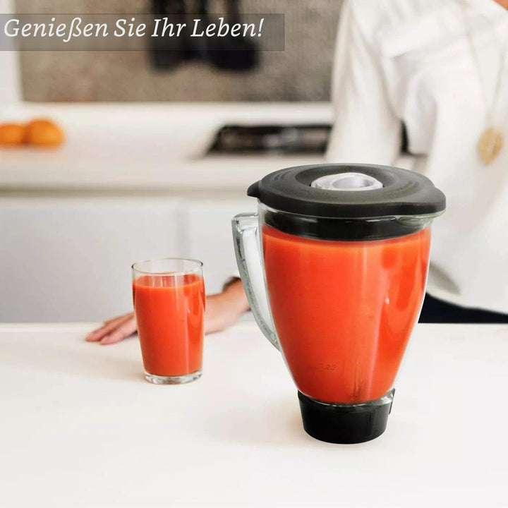 Ersatz Kompatibel mit Oster und Osterizer Standmixer, Runder Glaskrug 6 Tassen 1,5L mit Deckel Kompa