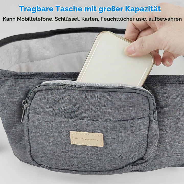 Babytrage Neugeborene ab Geburt für 3–36 Monate, Baumwolle Ergonomische Trage Baby mit Hüftsitz, Bab