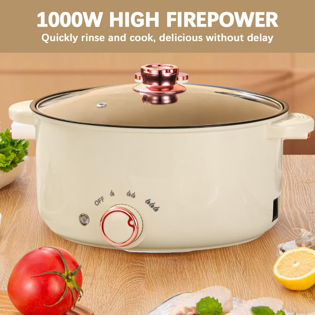 2 Seiten Hot Pot Elektrisch 3.5L Elektrischer Kochtopf 1000W Drei Leistungsanpassungen Antihaft Mult