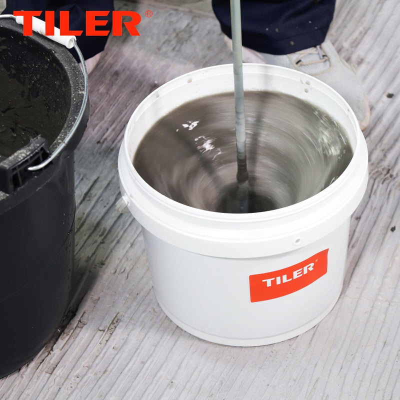 TILER 2er Set Mörtelrührer, Ø 57 x 400 mm，Rührkorb für Lacke, Mörtel und Putze- Verzinkter Stahl Rüh