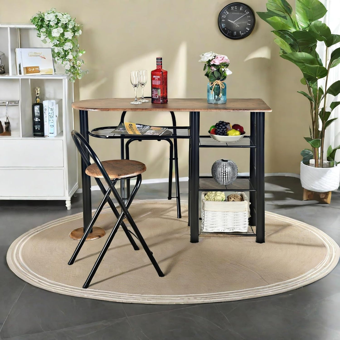 4er Set Barhocker Klappbar mit Lehne, Klapphocker Faltbar Barstühle Bar Hocker Klappbar Holz Stuhl K