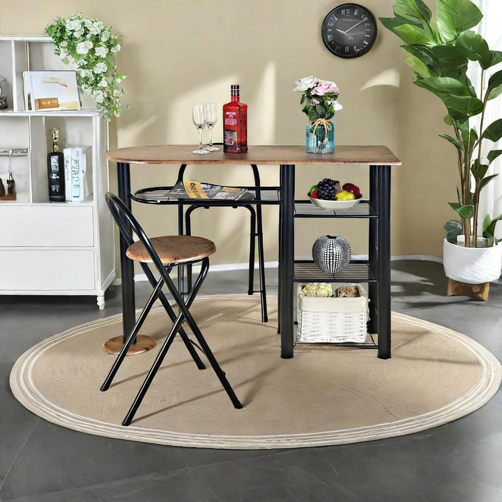 1 Stück Barhocker Klappbar mit Lehne, Klapphocker Faltbar Barstühle Bar Hocker Klappbar Holz Stuhl K