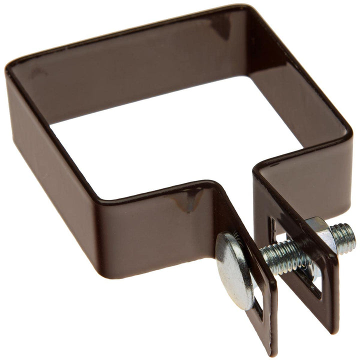 HaGa® Strebenschelle - 7cm x 7cm - Befestigungsschelle - Zaunstreben - Zaunbau- braun - 50 Stück - K