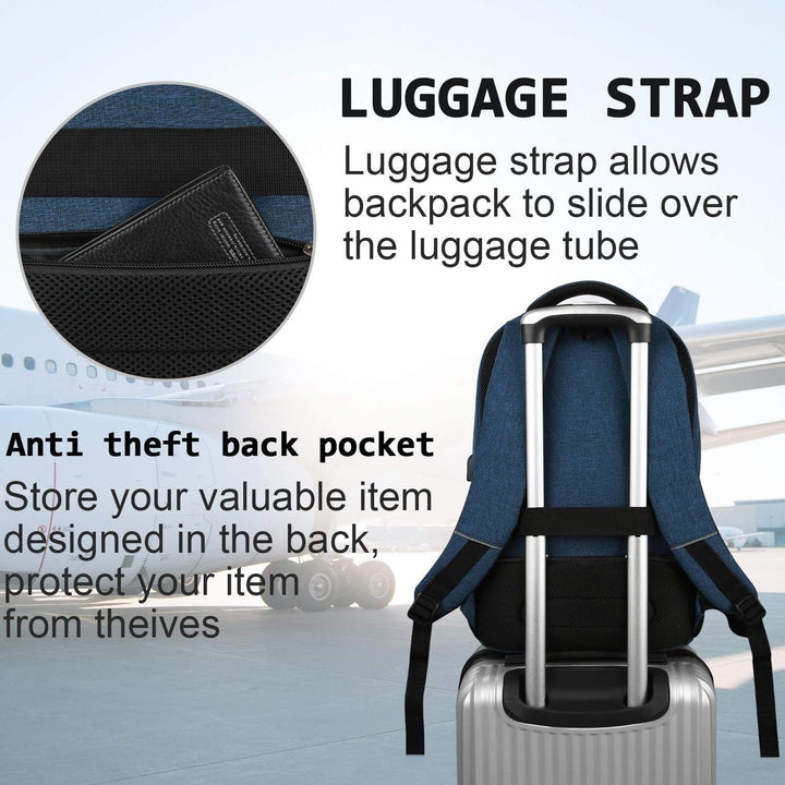 YAMTION Rucksack Arbeit, Schulrucksack Jungen Mädchen Teenager mit USB-Ladeanschluss für Reisen Camp
