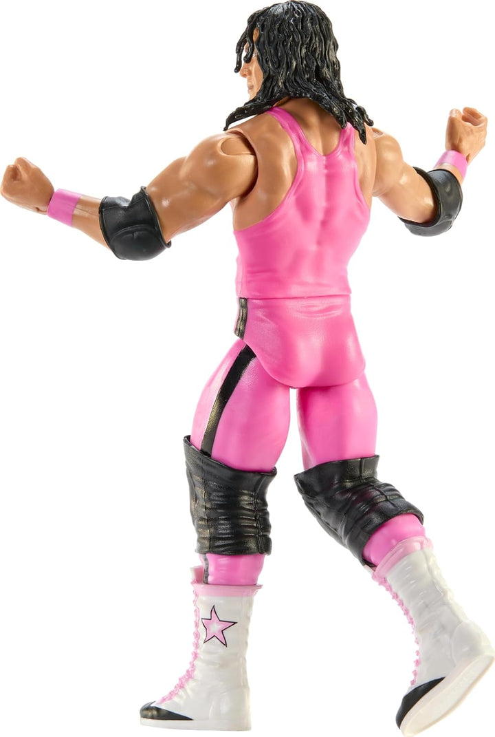 Mattel WWE Actionfigur, 15,2 cm grosses Sammlerstück Bret "Hit Man" Hart mit 10 Artikulationspunkten
