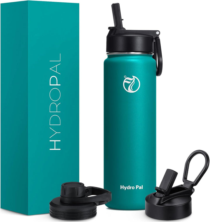 HydroPal Edelstahl Trinkflasche - 750ml, 1L, 1,2L, BPA-Frei, Kohlensäure geeignet, Isolierte flasche
