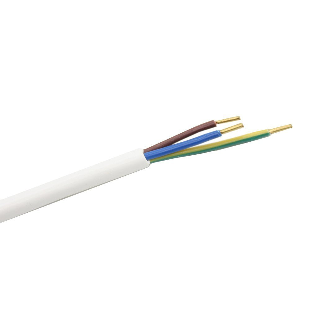 Zuleitung mit Stecker und Schalter 3 Meter Weiss Anschlusskabel Netzkabel Stromkabel mit Schnurzwisc
