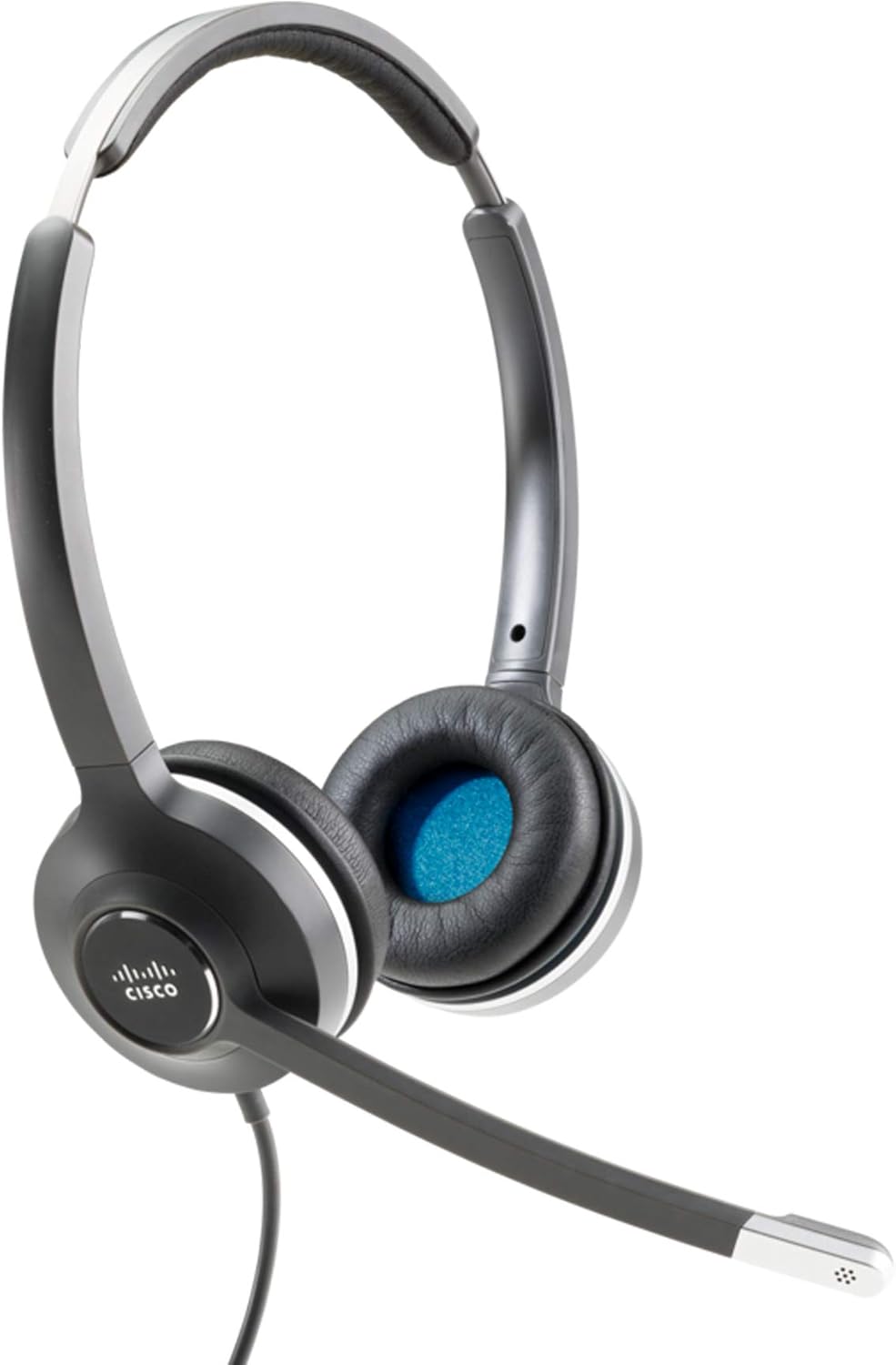 Cisco Headset 532, kabelgebundenes Dual-On-Ear-Schnellverschluss-Headset mit RJ-9-Kabel, dunkelgrau,