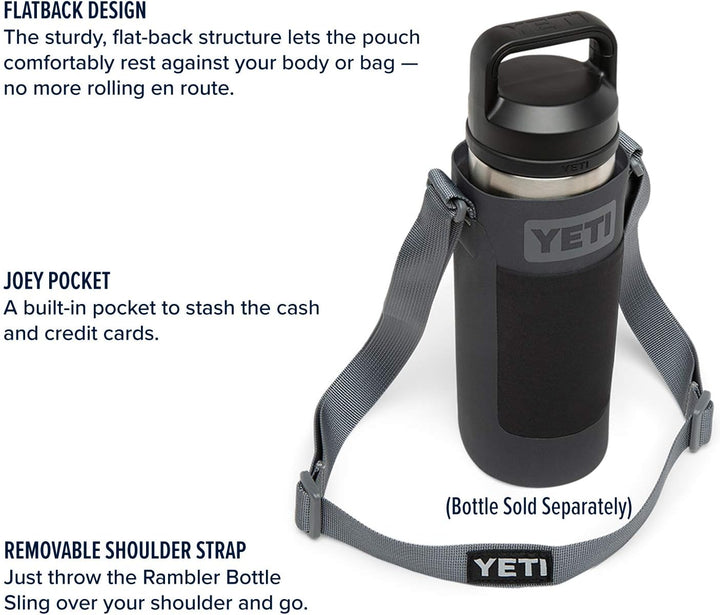 YETI Flaschenschlinge für Rambler-Flaschen Dunkelgrau Small, Fits 18 oz., Dunkelgrau Small, Fits 18