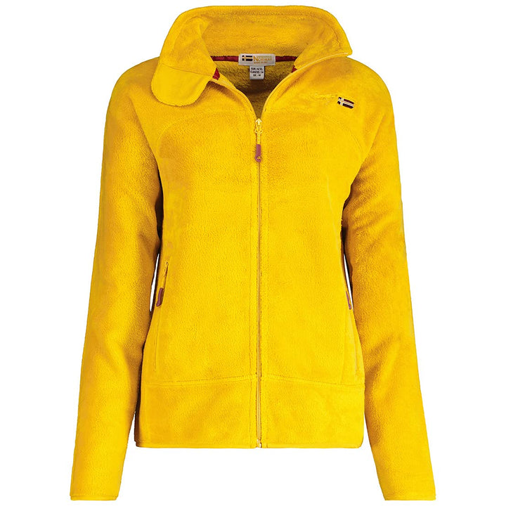 Geographical Norway Damen warme Übergangs Outdoor Fleecejacke mit Stehkragen bans production M Gelb,