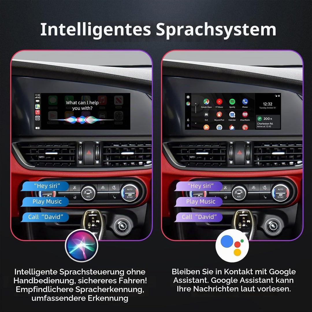 EZoneTronics Wireless CarPlay &amp; Android Auto Retrofit Kit Decoder für Alfa Romeo Giulia Stelvio 2017