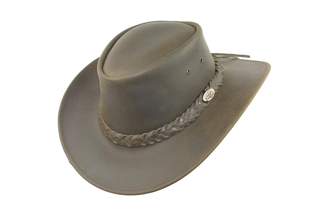 Black Jungle Calgary Lederhut Cowboyhut Australienhut Hut (Khaki, S)